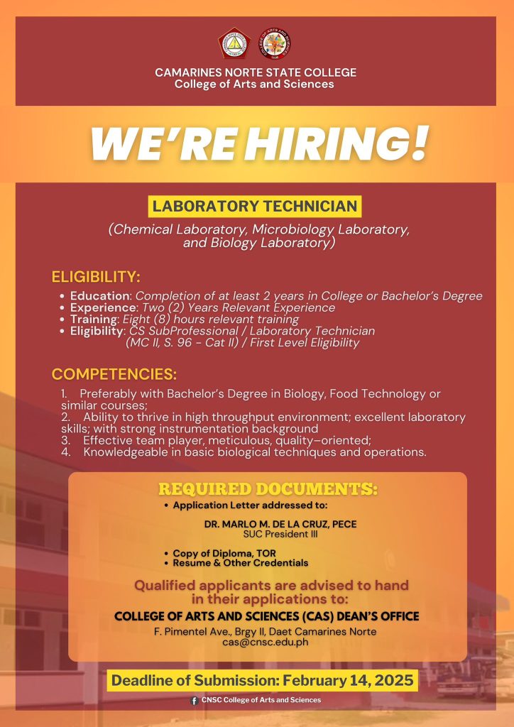 College of Arts and Sciences (CAS) is Hiring 2025