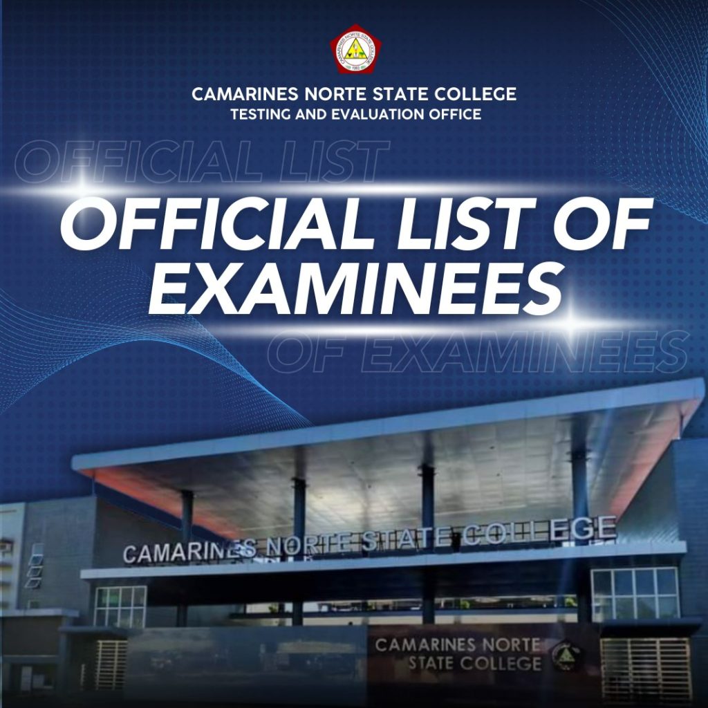 Official List of CNSC Entrance Examinees